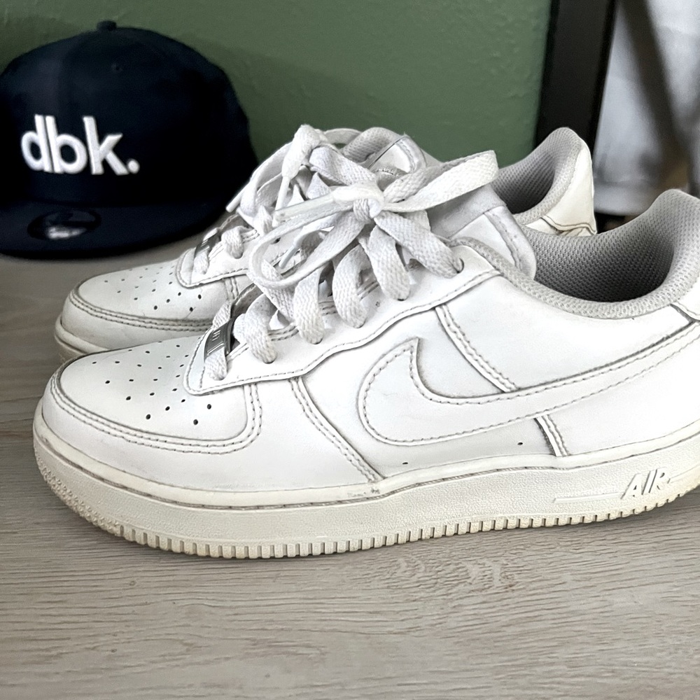 Nike Air Force 1 low GS Triple White Sneaker AF1 314192-117 Y5